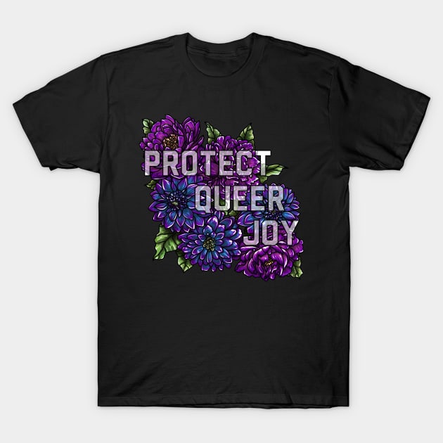 Protect Queer Joy Bi T-Shirt by Art by Veya